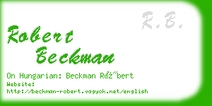 robert beckman business card